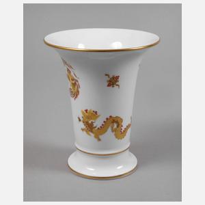Meissen Trompetenvase "Reicher Drache, gelb"