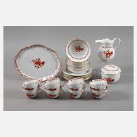 Meissen Rest-Kaffeeservice "Indische Malerei, rot"111