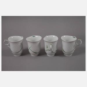 Meissen Frühstückservice "Waldflora mit Insekten"