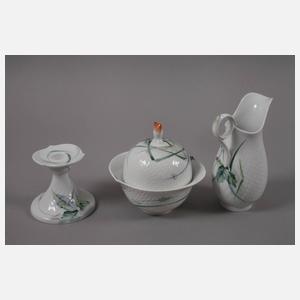 Meissen Frühstückservice "Waldflora mit Insekten"