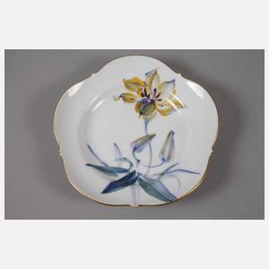 Meissen Beilagenteller "Blumenmalerei blau-bunt"