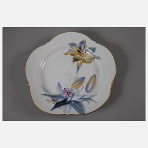 Meissen Teegedeck "Blumenmalerei blau-bunt"