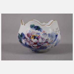 Meissen Zuckerschale "Blumenmalerei blau-bunt"