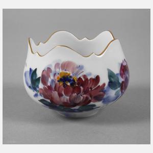 Meissen Zuckerschale "Blumenmalerei blau-bunt"