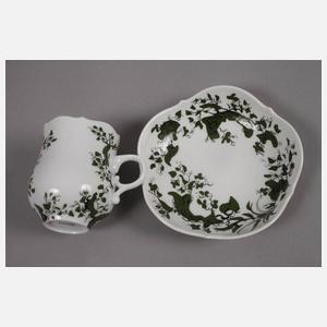 Meissen zwei Mokkatassen "Großer Ausschnitt"