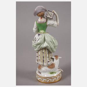 Meissen "Mädchen mit Lamm und Vogelbauer"