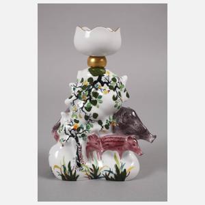 Meissen "Leuchter mit Wildschwein"