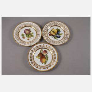 Nymphenburg sechs Obstteller