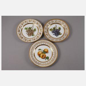 Nymphenburg sechs Obstteller