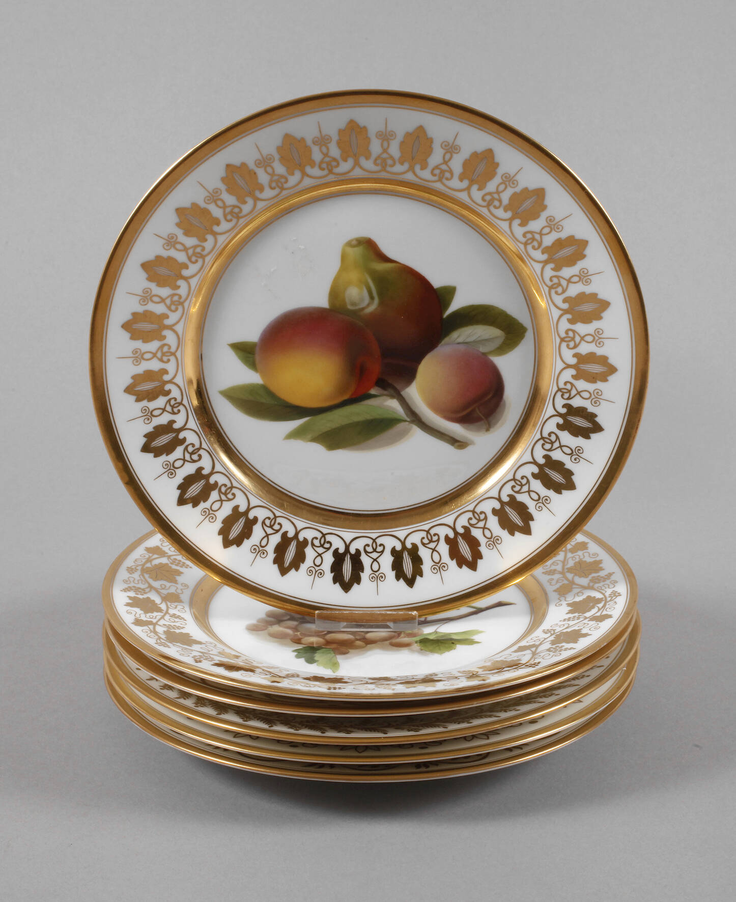 Nymphenburg sechs Obstteller