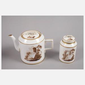 Thüringen Restservice Sepiamalerei