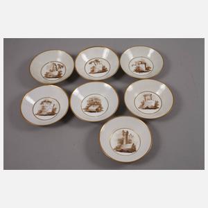 Thüringen Restservice Sepiamalerei