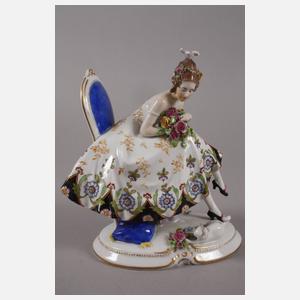 Thüringen Krinolinendame mit Katze