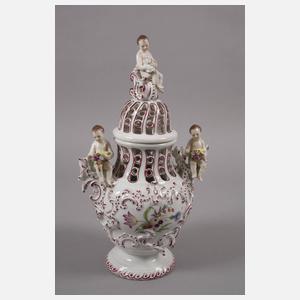 Volkstedt figürliche Potpourri-Deckelvase