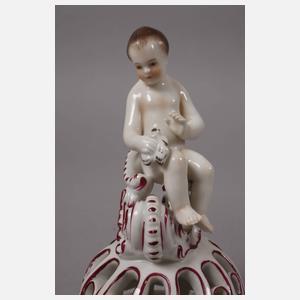 Volkstedt figürliche Potpourri-Deckelvase