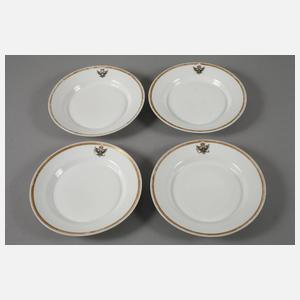 Konvolut Teller mit Wappen Schwarzburg-Rudolstadt