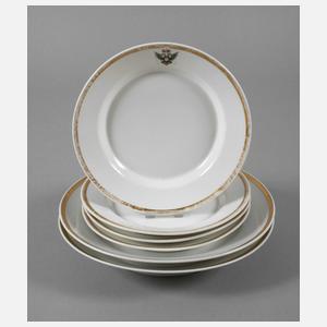 Konvolut Teller mit Wappen Schwarzburg-Rudolstadt