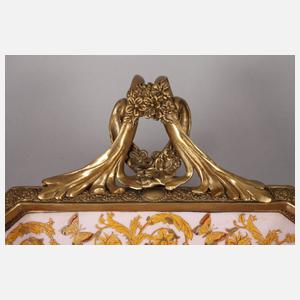 Große Vorlegeplatte mit Bronzemontierung