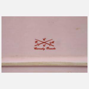 Große Vorlegeplatte mit Bronzemontierung