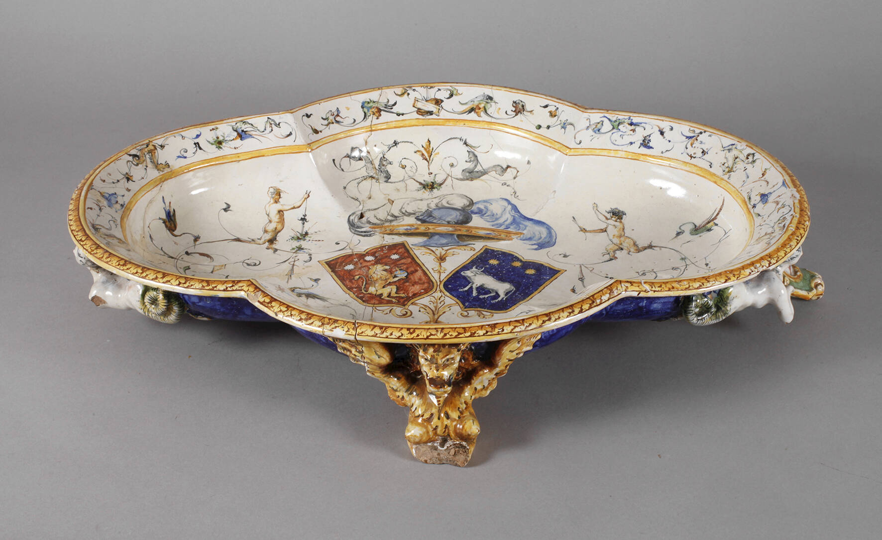 Großer Majolika-Tafelaufsatz Renaissance