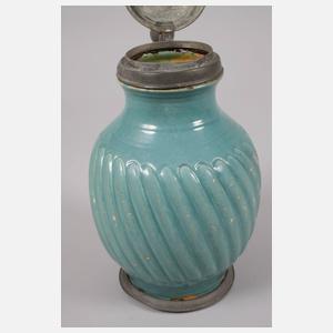 Seltener Bunzlauer Melonenkrug in Türkis