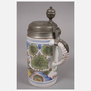 Drei Fayencewalzenkrüge