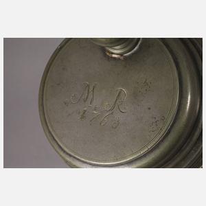 Drei Thüringer Fayencewalzenkrüge