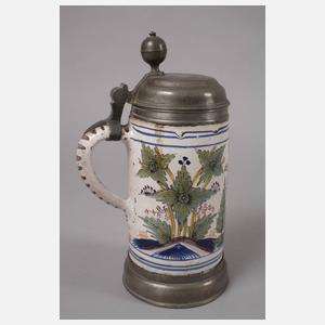 Drei Thüringer Fayencewalzenkrüge