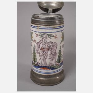 Drei Thüringer Fayencewalzenkrüge