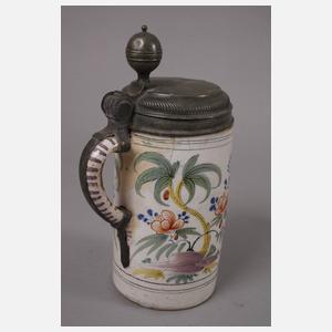 Drei Thüringer Fayencewalzenkrüge