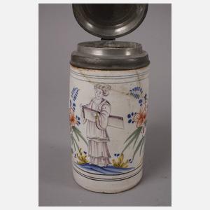 Drei Thüringer Fayencewalzenkrüge