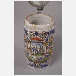 Drei Thüringer Fayencewalzenkrüge