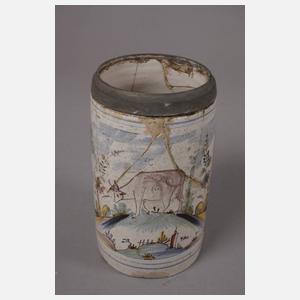 Drei Thüringer Fayencewalzenkrüge