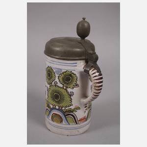 Drei Thüringer Fayencewalzenkrüge