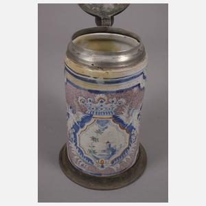 Drei Thüringer Fayencewalzenkrüge