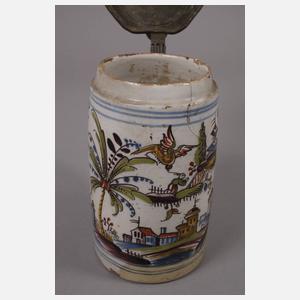 Drei Thüringer Fayencewalzenkrüge