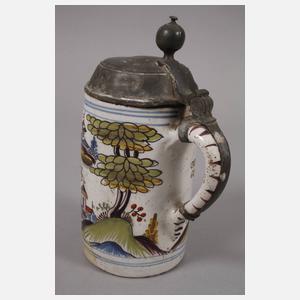 Drei Thüringer Fayencewalzenkrüge