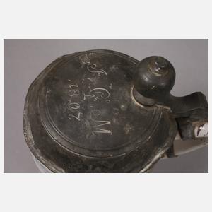 Drei Thüringer Fayencewalzenkrüge