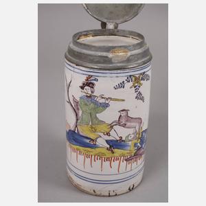 Drei Erfurter Fayencewalzenkrüge