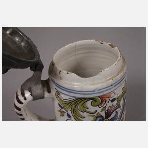 Drei Erfurter Fayencewalzenkrüge