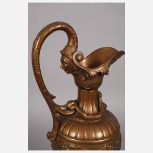 Johann Maresch Paar große Historismuskannen