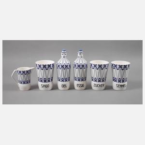 Wächtersbach sechsteilige Küchengarnitur