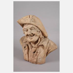 Terrakottabüste betrunkener Seemann