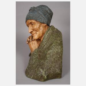 Berthe Girardet Terrakottabüste "Die Alte"