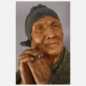 Berthe Girardet Terrakottabüste "Die Alte"