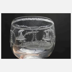 Zwei Weingläser Biedermeier