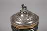 Biedermeier-Fußbecher mit Silberdeckel