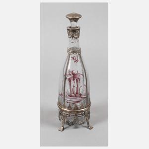 Klassizistische Karaffe mit Silbermontierung