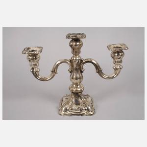 Paar 3-armige Silberleuchter