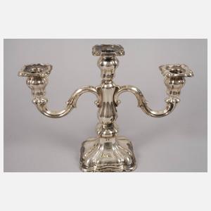 Paar 3-armige Silberleuchter